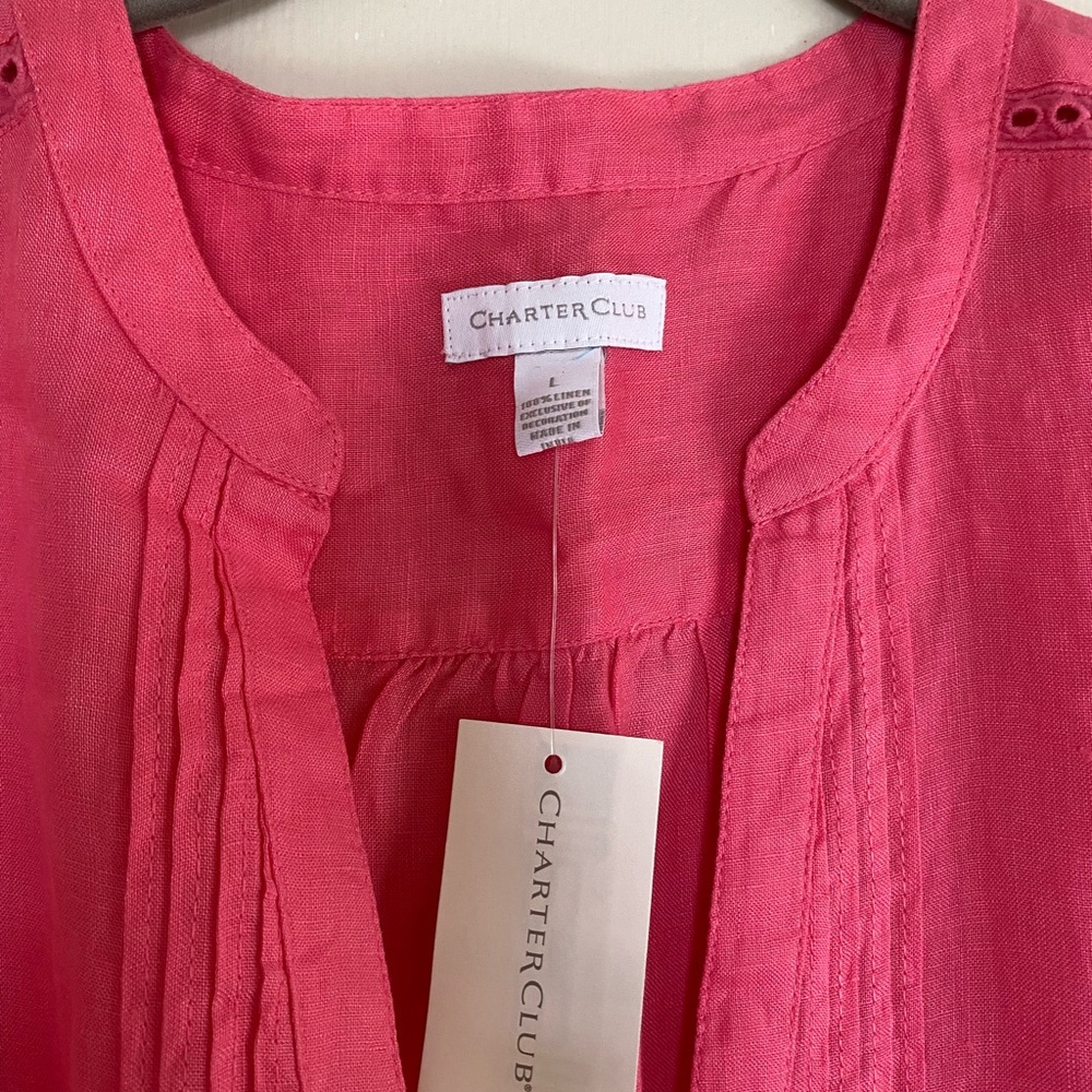 Charter Club Women Linen Shirt